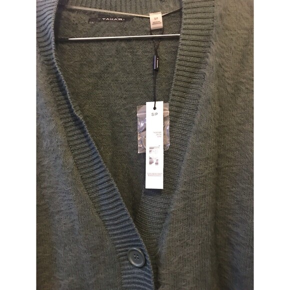 Tahari Women’s Cardigan/Sweater Soft Oversized Alpine Green Color Size S - Picture 4 of 16